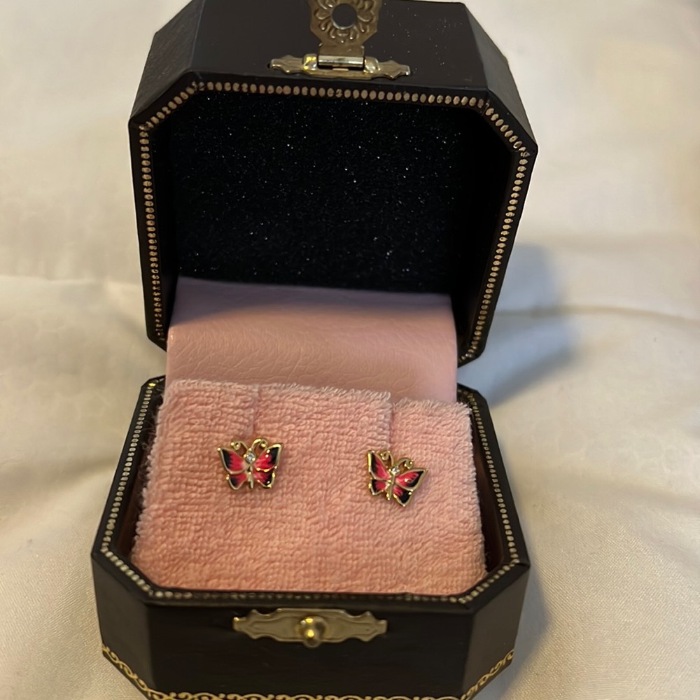 Juicy Couture Gold Butterflies Stud Earrings